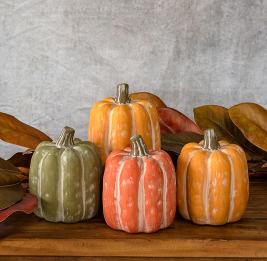 Ceramic Pumpkin, Feathered Farmhouse