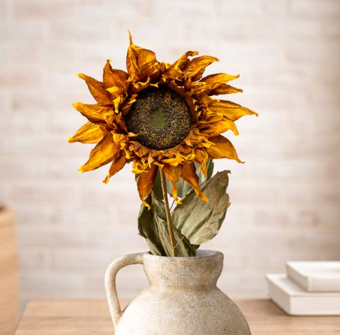 Faux Sunflower, Feathered Farmhouse