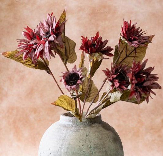 Red Sunflower Bundle, Feathered Farmhouse