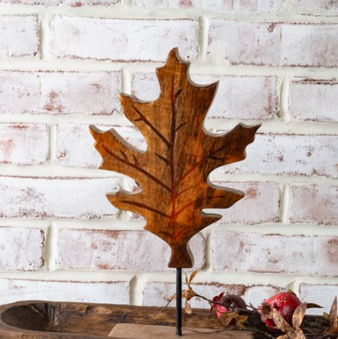 Amber Wood Leaf, Feathered Farmhouse