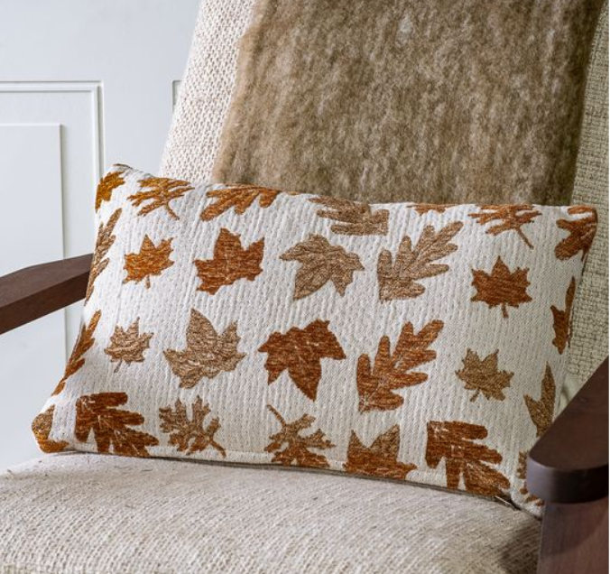 Autumn Leaves Pillow, Feathered Farmhouse