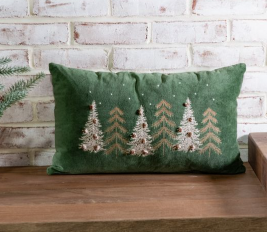 Velvet Pines Pillow, Feathered Farmhouse
