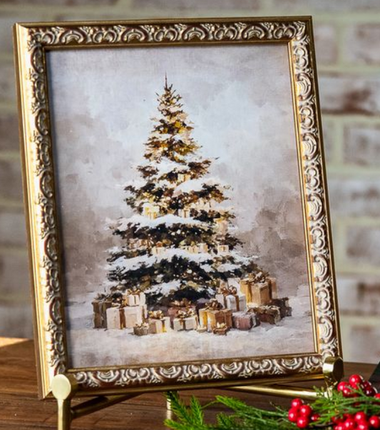 Vintage Christmas Frame, Feathered Farmhouse