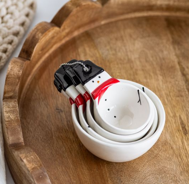 Snowman Measuring Cup Set, Feathered Farmhouse