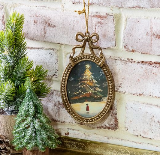 Pewter Bow Accent Ornament, Feathered Farmhouse