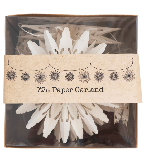 Snowflake Garland, Feathered Farmhouse