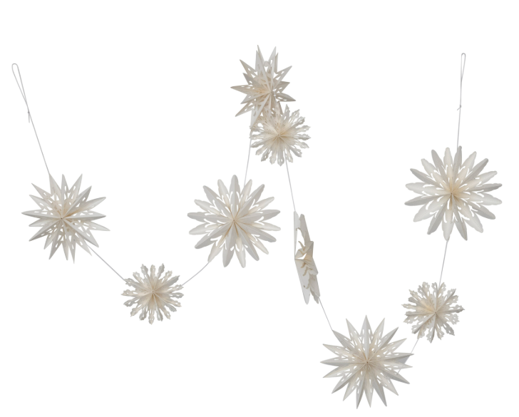 Snowflake Garland, Feathered Farmhouse