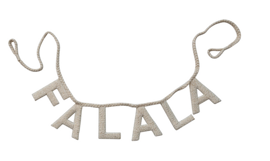 Handmade Cotton Blend Braided Garland with Sequins "FALALA"