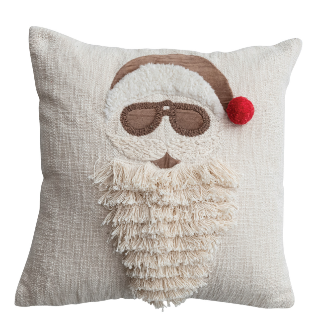 Pom Pom & Fringe Beard Pillow, The Feathered Farmhouse