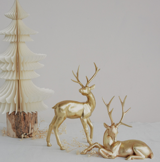 Gold Finish Deer, The Feathered Farmhouse