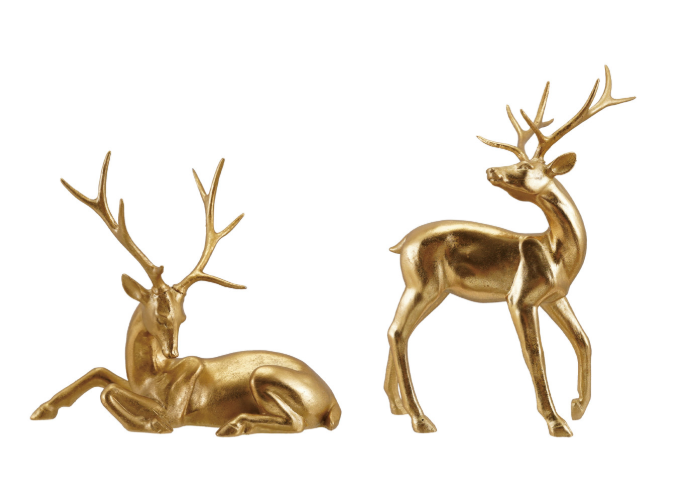 Gold Finish Deer, The Feathered Farmhouse