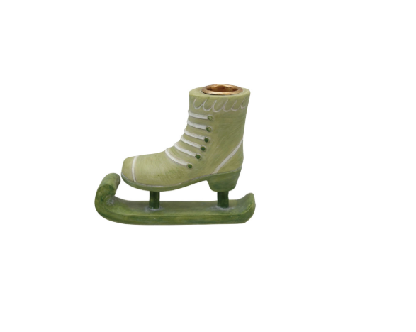 Ice Skate Shaped Taper Holder, The Feathered Farmhouse