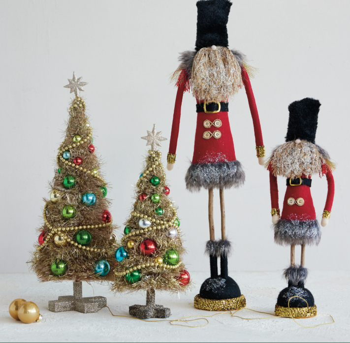 Sisal & Tinsel Vintage Reproduction Tree with Glitter Star, The Feathered Farmhouse
