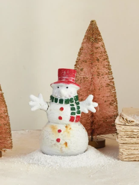Distressed Finish Cement Snowman, The Feathered Farmhouse