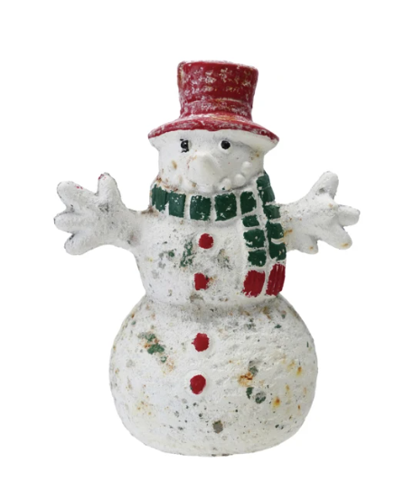 Distressed Finish Cement Snowman, The Feathered Farmhouse