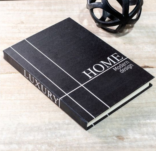 Black Luxury Notebook, Feathered Farmhouse