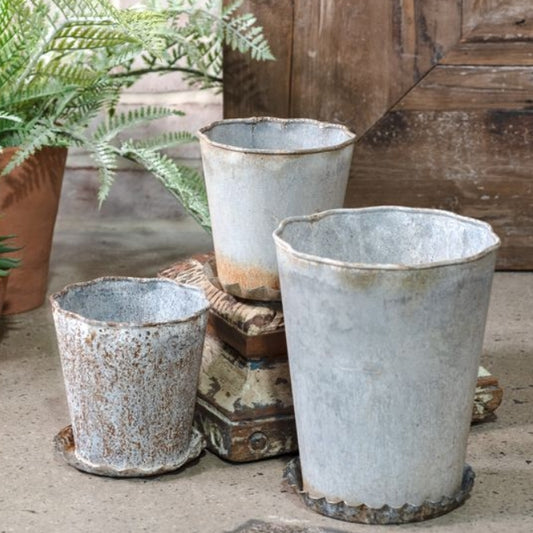 Rustic Tin Planter