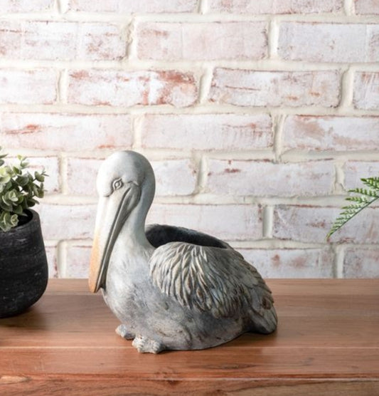 Cement Pelican Planter, Feathered Farmhouse