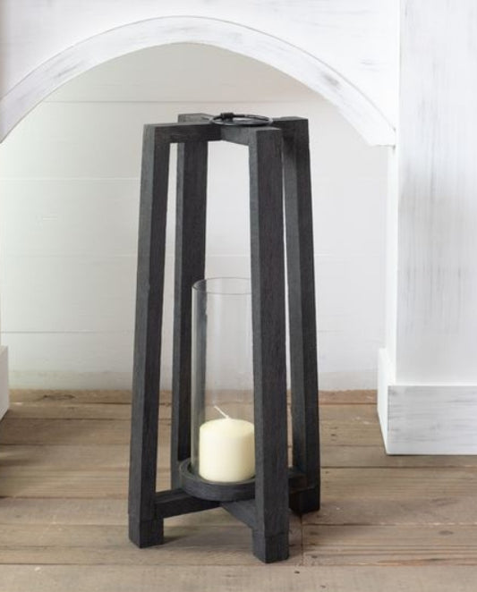 Mango Wood Lantern, Feathered Farmhouse