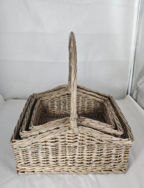 Grey Willow Garden Baskets, Feathered Farmhouse