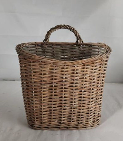 Grey Willow Hanging Basket, Feathered Farmhouse