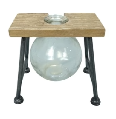 Glass Globe Vase, Feathered Farmhouse