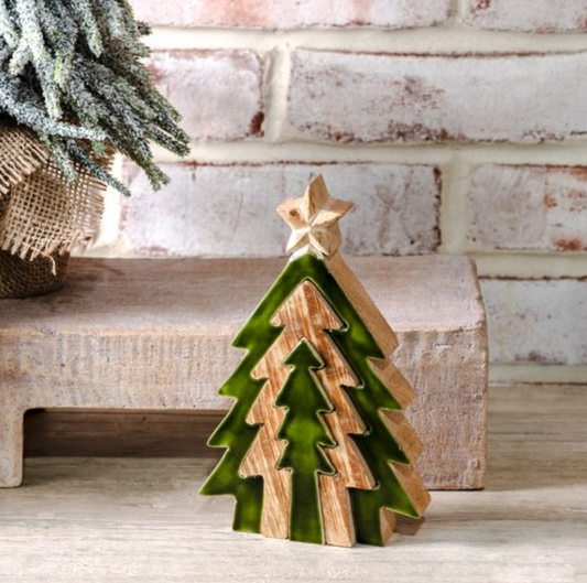 Green Cut Out Trees, Feathered Farmhouse