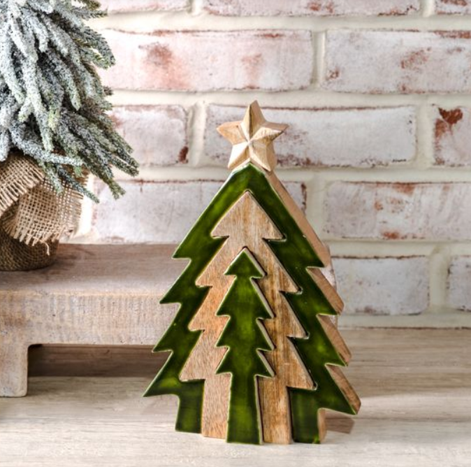 Green Cut Out Trees, Feathered Farmhouse
