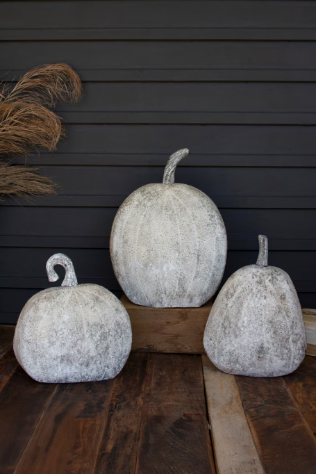 Rustic Metal Pumpkins, Feathered Farmhouse