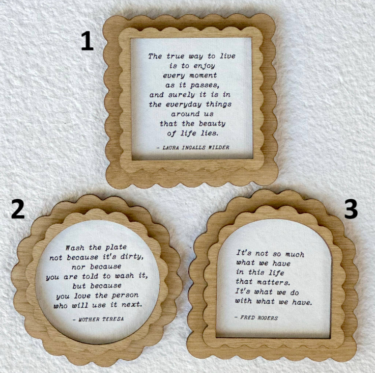 Inspirational Quote Magnet, Feathered Farmhousev