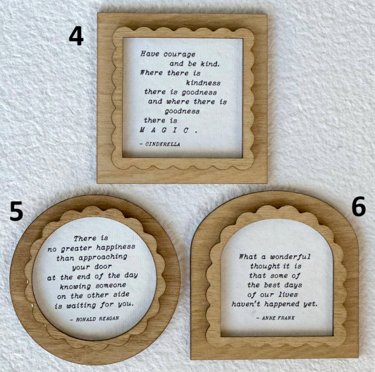 Inspirational Quote Magnet, Feathered Farmhouse