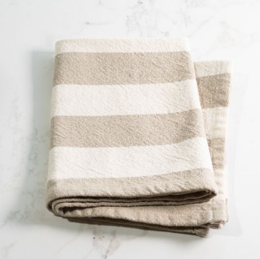 Ivory & Sage Tea Towel, Feathered Farmhouse