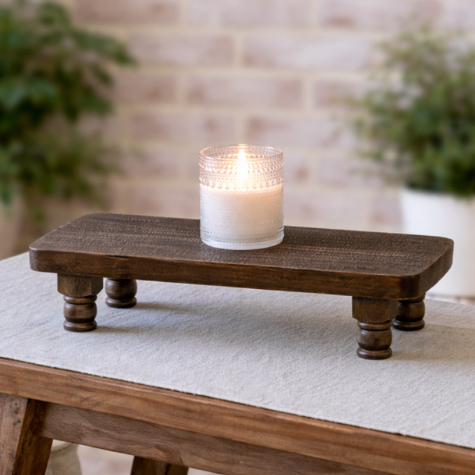 Mango Wood Riser, Feathered Farmhouse