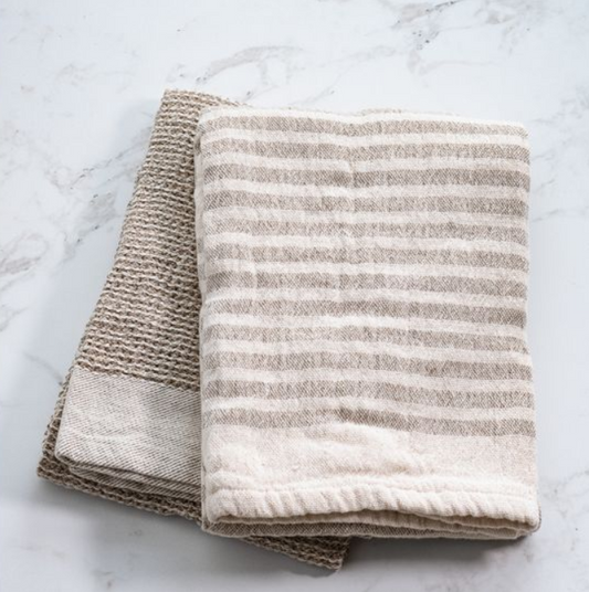 Beige Waffle Towels, Feathered Farmhouse