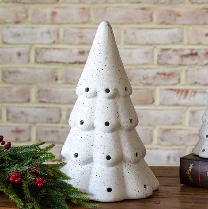 White Christmas Tree Decor, Feathered Farmhouse