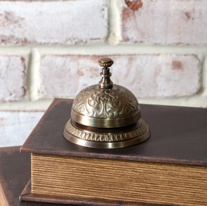 Antique Brass Service Bell, The Feathered Farmhouse