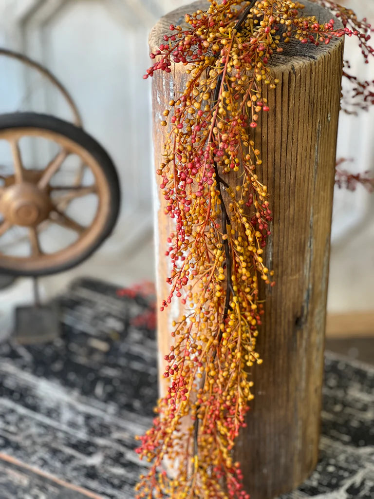 Torchlight Berries Garland, Feathered Farmhouse