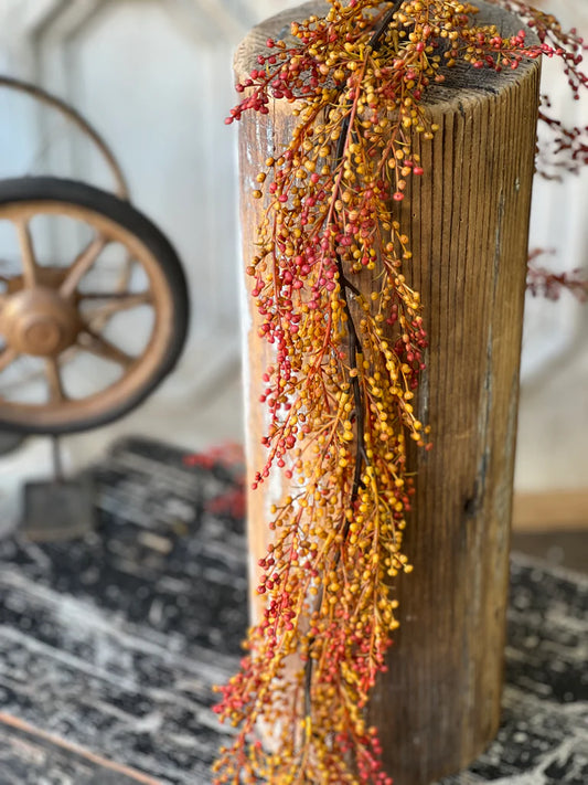 Torchlight Berries Garland, Feathered Farmhouse