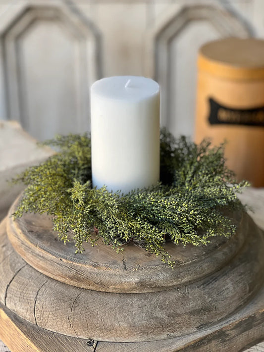 Whickham Wheat Candle Ring, Feathered Farmhouse