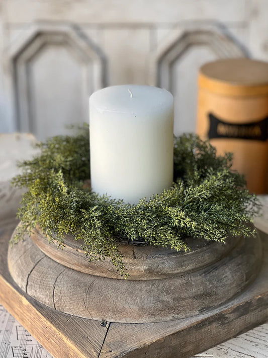 Whickham Wheat Candle Ring, Feathered Farmhouse