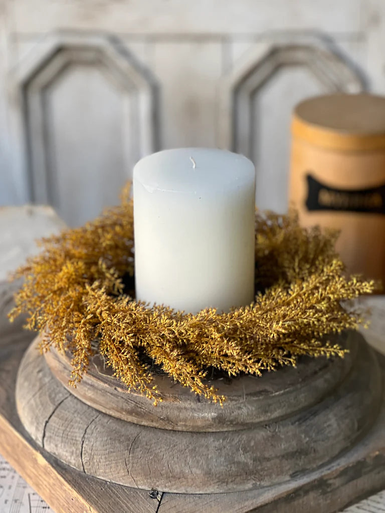Maize Whickham Wheat Candle Ring, Feathered Farmhouse