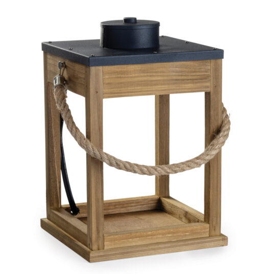 Wood & Rope Candle Warmer Lantern, Feathered Farmhouse