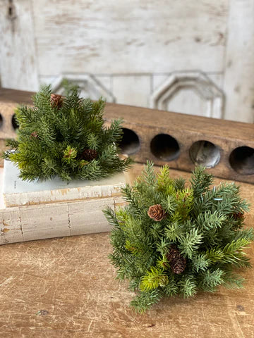 White Spruce Half Sphere, Feathered Farmhouse