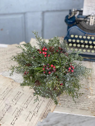 Wintry Mix Half Sphere, Feathered Farmhouse