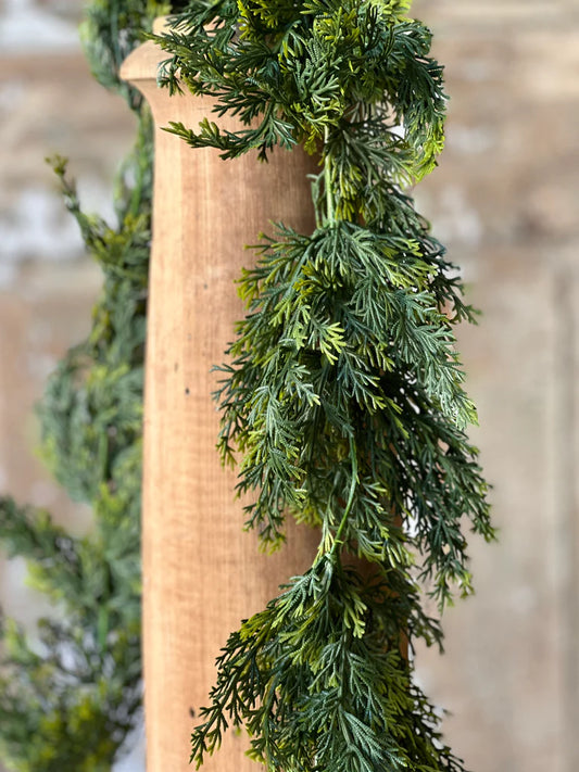 Clifton Hills Cedar Garland, Feathered Farmhouse