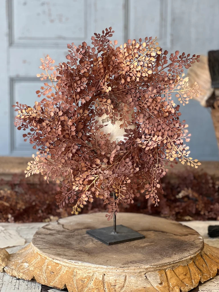 Tattersall Leaves Candle Ring, Feathered Farmhouse