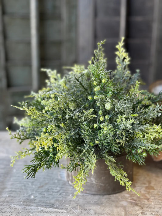 Sparkling Wintergreen Orb, Feathered Farmhouse