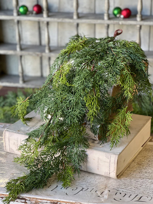 Verdant Cedar Hanging, Feathered Farmhouse
