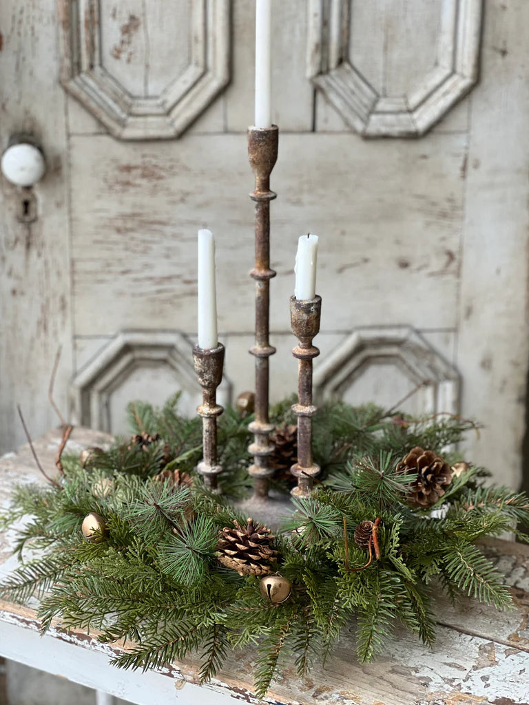 Verdant Medley Wreath, Feathered Farmhouse