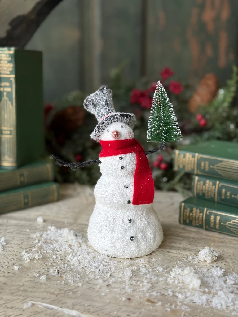 Blizzard Boy Snowman, Feathered Farmhouse